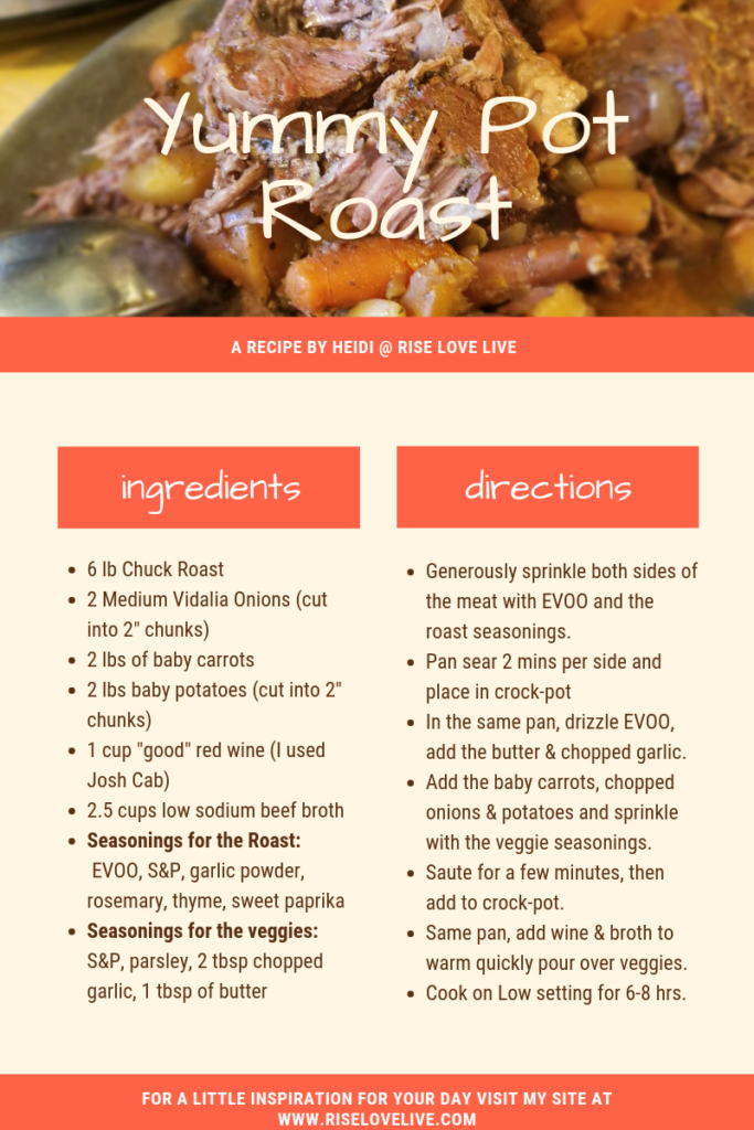 Yummy pot roast recipe!